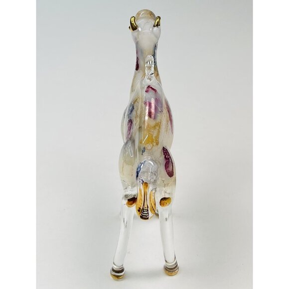 VTG Egyptian Handblown Glass Christmas Tree Ornament CAMEL Watercolor Gold EUC - Picture 4 of 5